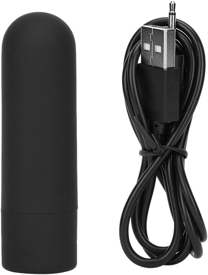 woobles Portable USB Massager Body Vibration Body Massage Vibrator for Arms, Legs, Shoulders - 10 Vibration Modes, Waterproof, 6.5x1.3cm(Black) - Image 1